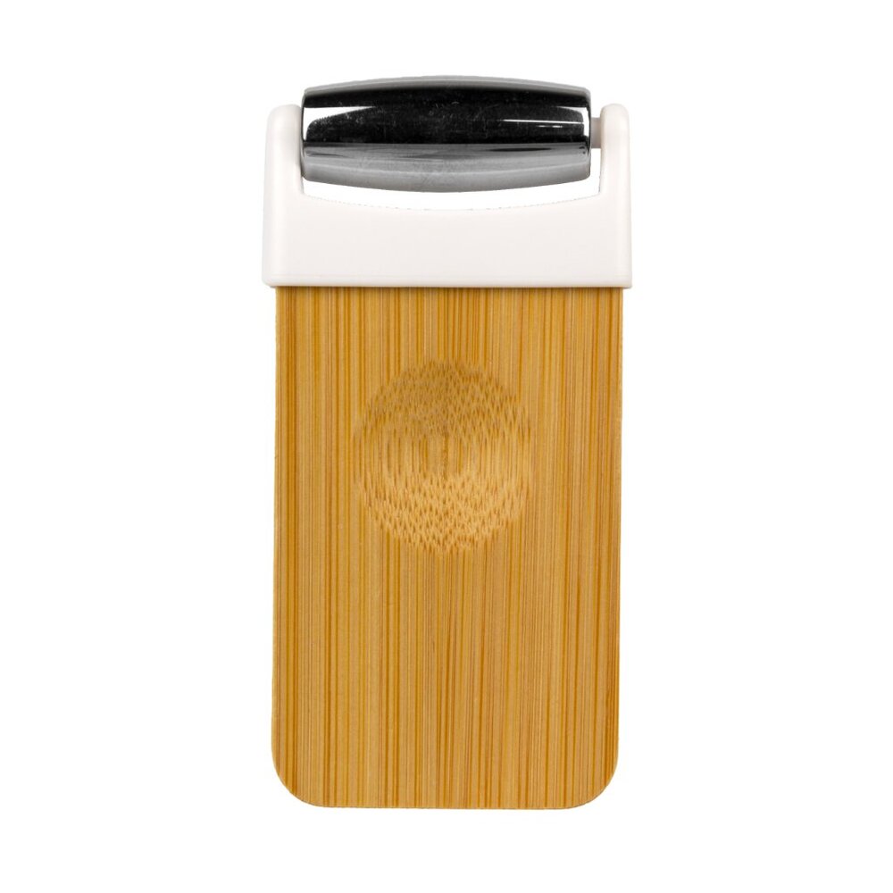 Stainless Steel Cooling Facial Roller with Natural Bamboo Handle by Lindo